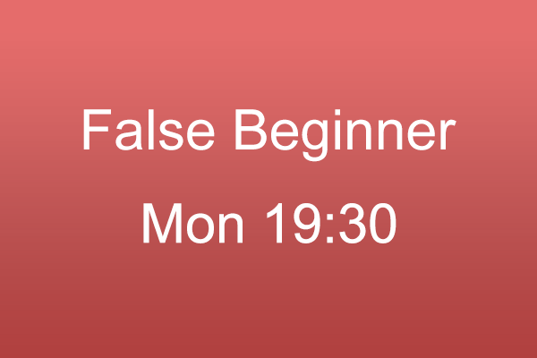 False Beginner Mon 19:30
