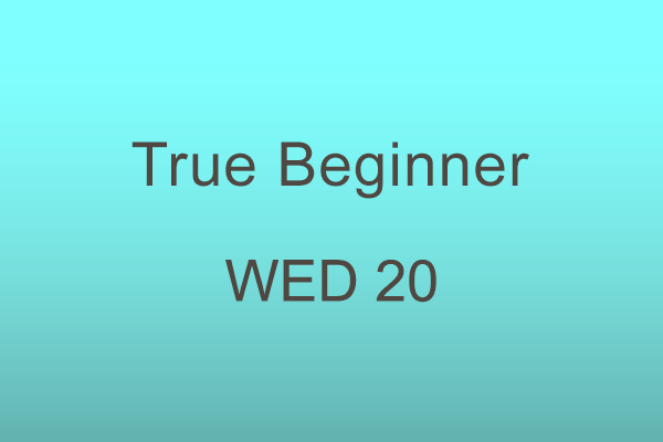 True Beginner Wed 20