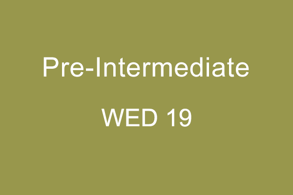 Pre-Intermediate Workshop Wed 19